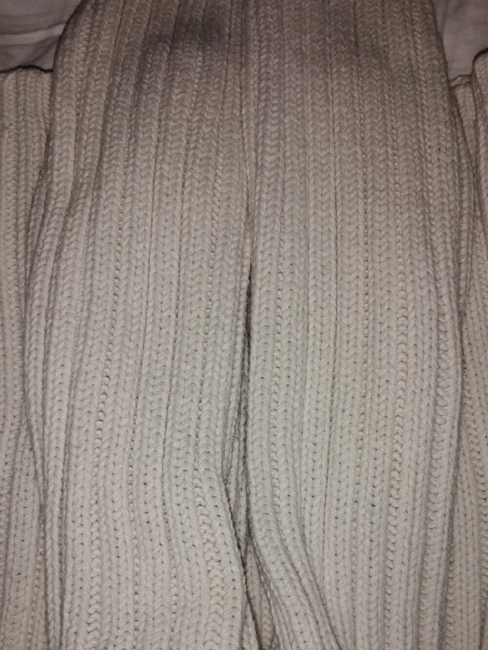 GAP Cream Ribbed Zip Sweater